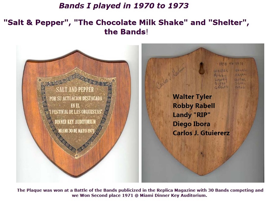 Salt & Pepper Battle of the Bands 32 bands 2nd place 1971
