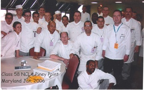 Chef Carlos training in Maryland for the Ship Life with Executive Chefs and other Crew Members January 2006